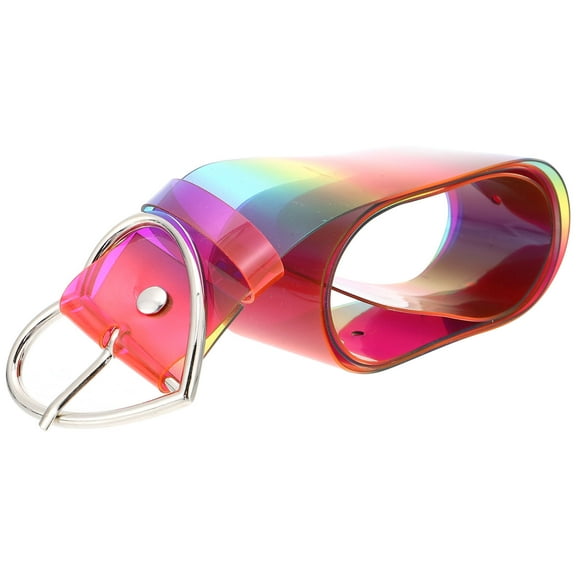 MERRYHAPY 1Pc Women's PVC Belt with Heart Shape Buckle Adjustable Waistband for Jeans Assorted Colors Fashion Accessory