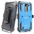 thumbnail image 4 of for 5.3" LG K10 2016 Premier LTE Case Phone Case 360° Cover Screen Protector Clip Holster Kick stand Armor Layers Grip Sides Shock Bumper Blue, 4 of 4