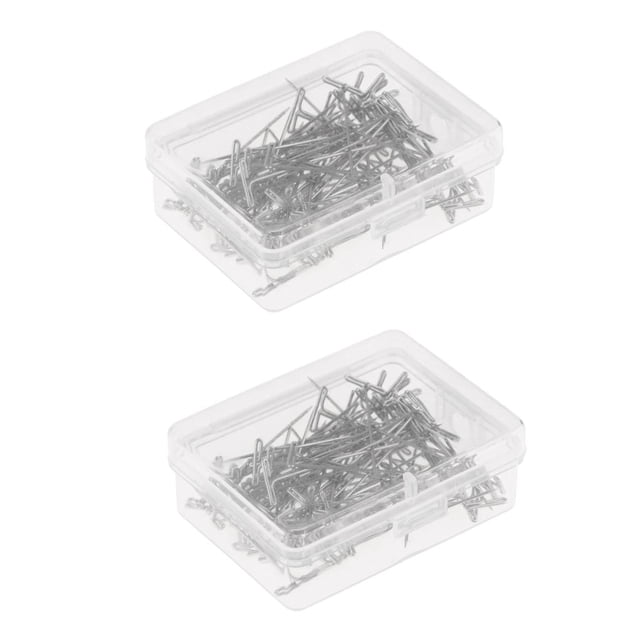 Paquete De 200 Broches En Forma De T De 1.4 Pulgadas Con Caja De Plástico Para Sastres, Exhibición De Joyas, Vitrinas, Proyectos De Punto De Bloqueo, Baoblaze T Pins para modelar manualidades