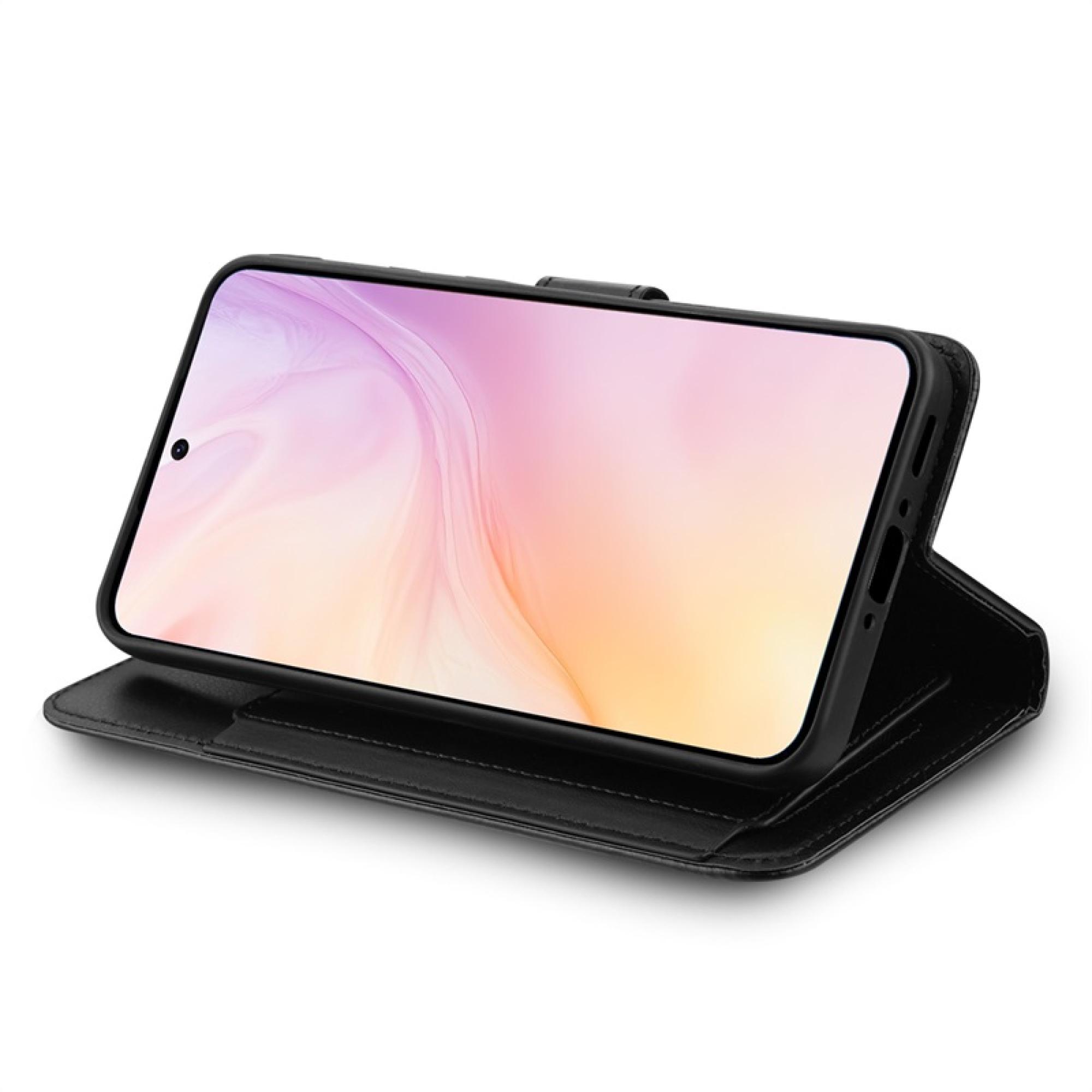 2 in 1 Complete Protection Bundle compatiable with Galaxy A36 5G – Black Wallet Folio Case + Full-Coverage Privacy Screen Shield
