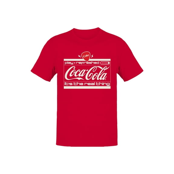 Officially Licensed Coca Cola Coke: Play Refreshed Design Men's T-shirt