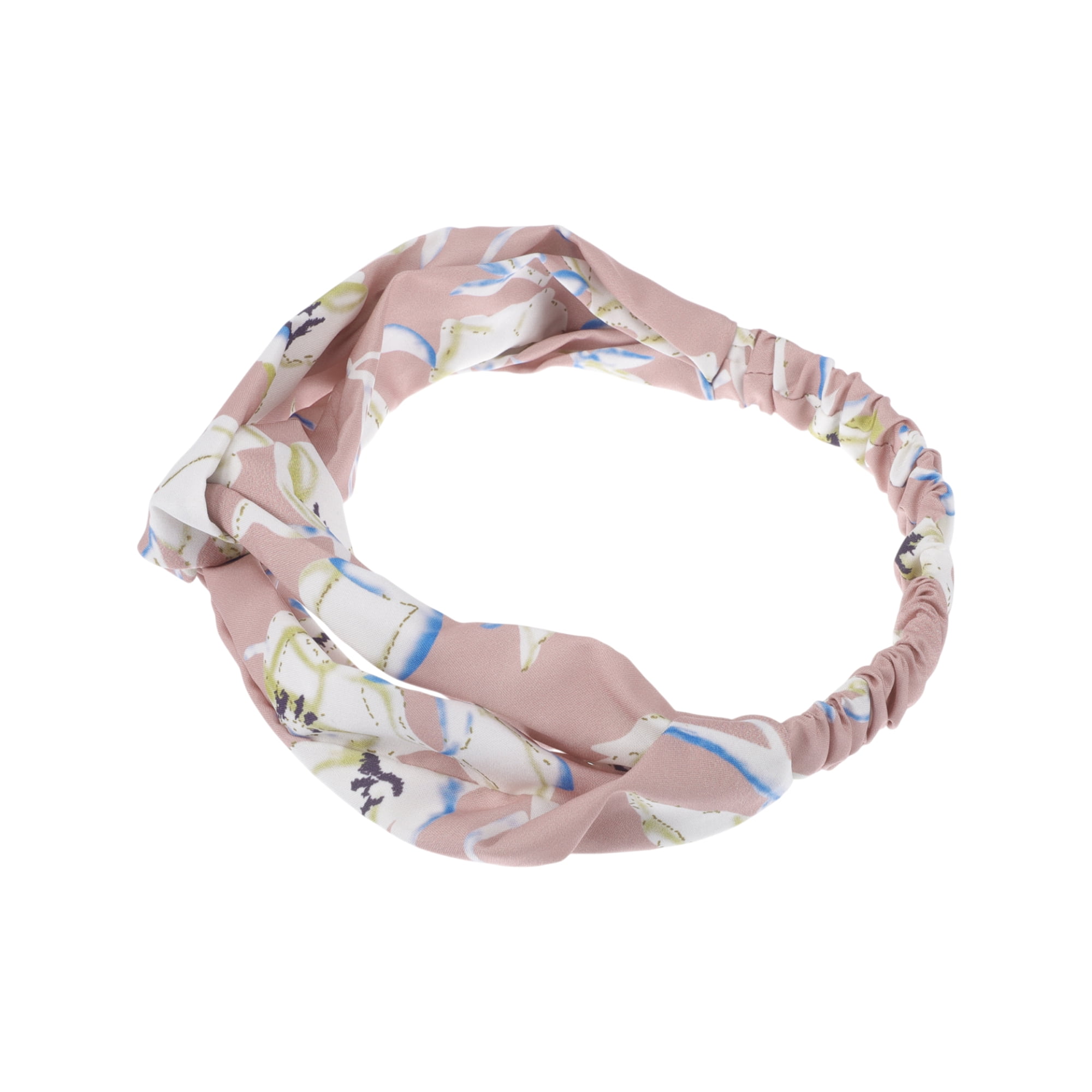 Unique Bargains Fashion Cross Elastic Hairband 1 Pc Pink