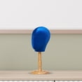 thumbnail image 2 of Cabeza de maniquí con exhibición de sombrero, modelo de cabeza de maniquí, portátil de mesa con Base de madera Base Corta Azul Yuyangstore Cabeza de maniquí, 2 of 5
