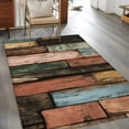 thumbnail image 3 of Vintage Wood Grains Area Rug 3x5 Washable Rug Non Slip Farmhouse Colorful Wooden Texture Large Area Rug Indoor Floor Carpet for Entryway Bedroom Kitchen Living Room Home Office Dining Room Nursery, 3 of 7