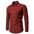 thumbnail image 3 of AZoiNM Men's Slim Fit Wrinkle-Free Casual Long Sleeve Shirt Floral Print Color Block, 3 of 10