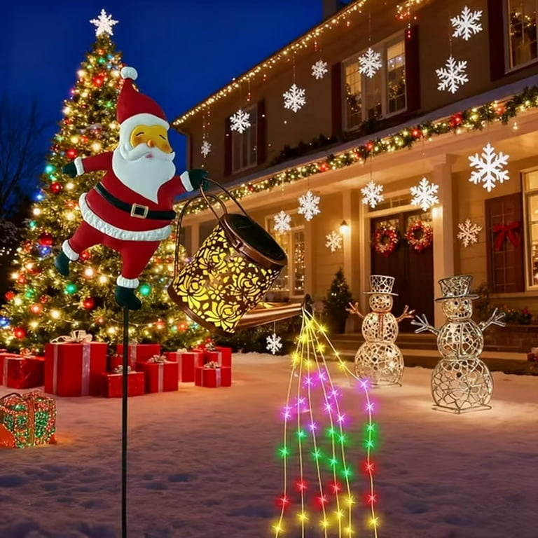 Christmas Claus Solar Kettle Lights, Christmas Santa Solar Kettle