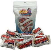 Blair Candy | Pay Day Snack Size Candy Bars | 1 Lb Resealable Stand Up Candy Bag | Peanut and Caramel Nougat | Individually Wrapped Candies | Bulk Party and Holiday Candy