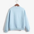 thumbnail image 5 of CEHVOM Femmes Mode Décontractée Imprimé Col Rond Ample Manches Longues Hauts Courts Blouse Chandails Sans Capuche Liquidation, 5 of 5