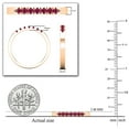 thumbnail image 3 of Dazzlingrock Collection Round Ruby 7 Stone Stackable Wedding Band for Women (Color Red, Clarity Highly Included) in 10K Rose Gold, Size 5.5, 3 of 4