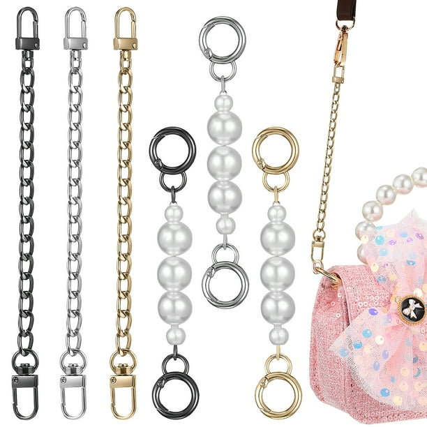 6 uds. Cadenas para bolsos, monedero, cadenas de mango de repuesto con cierre para bolso DIY
