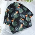 thumbnail image 4 of Wyobmus Hawaiian Shirt for Men Summer Holiday Casual Short Sleeve Shirt Fresh Printing Collared Button Blouse B-Black, 4 of 4