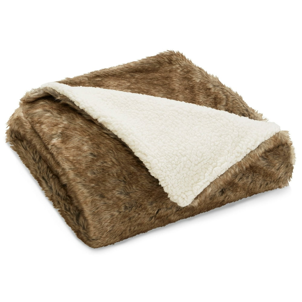 Eddie Bauer Summit Faux Fur Throw 50X60