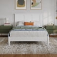 thumbnail image 2 of AFI Charlotte Full Solid Wood Low Profile Platform Bed, White, 2 of 12