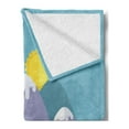 thumbnail image 2 of RV Soft Flannel Fleece Throw Blanket, Peaceful Countryside Nature with Mountain Hills and Waterfall Summertime Camping Area, Cozy Plush for Indoor and Outdoor Use, 70" x 90", Multicolor, by Ambesonne, 2 of 5
