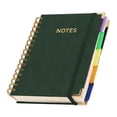 thumbnail image 2 of Hardcover Leather A5 Notebook Journal With Removable Divider Tabs And 5-Subject Layout For Work And Note Taking - Style D, 2 of 5