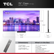TCL 75 Class QM9K Series QD-Mini LED QLED 4K UHD Smart Google TV with Gemini (NEW 2025) - 144Hz, Local Dimming, CrystGlow WHVA Panel - 75QM9K