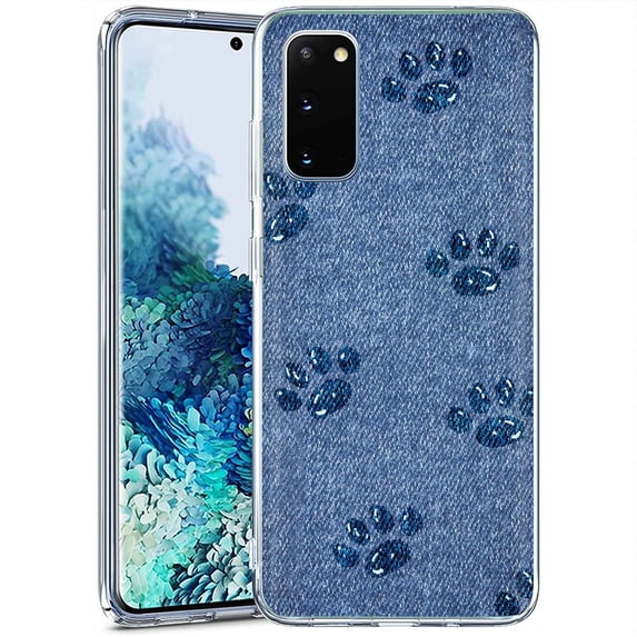 TalkingCase Slim Phone Case Compatible for Samsung Galaxy S20 FE 4G/5G,(Not S20),Paw Print,Lightweight,Flexible,Soft, USA