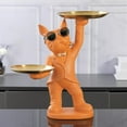 thumbnail image 4 of GROWTH TANK Sculpture Dog Statue Sundries Storage Animal Figurine Desk for Orange, 4 of 6