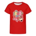 thumbnail image 4 of oqasdz Girls 100 Days of School Shirt Graphic Short Sleeve Tee for Back To School Kids Cute Round Neck Lightweight Soft Casual Outdoor, 4 of 4