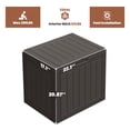thumbnail image 5 of SHOUFTW 31-Gallon Waterproof Deck Box, UV-Resistant Resin Outdoor Storage, Lockable Wide-Opening Lid, Garden Patio Storage Bench, Brown, 5 of 12