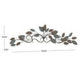 thumbnail image 3 of DecMode Blue Metal Scroll Leaf Wall Decor, 3 of 8