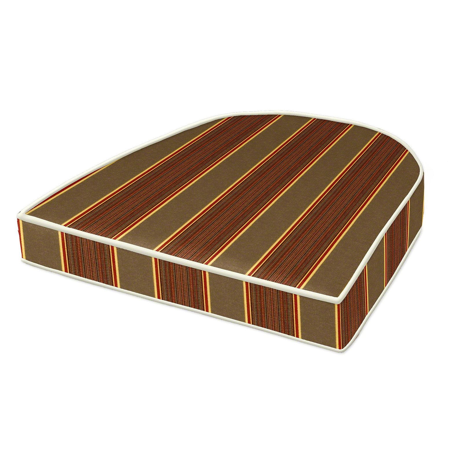 Cushion Source 18 x 16 in. Striped Rounded Back Sunbrella Chair Cushion - Walmart.com