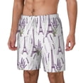 thumbnail image 2 of Balery Lavender Flowers Mens Swim Trunks Swim Shorts for Men Quick Dry Inseam Beach Shorts with Compression Liner Pocket-Small, 2 of 9
