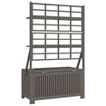 thumbnail image 4 of Garden Storage Box with Trellis, Shelves, Gray Acacia Wood, 63 Inch, 4 of 6