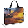 thumbnail image 2 of Werpe Sunset Palm Trees Laptop Bag Diving Fabric Soft Carrying Travel Case Idea Computer Protective Handle Case 17inch, 2 of 5