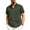 Canarium album green, variant on Men's Button Down Shirt Linen Short Sleeve with Pocket