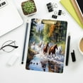 thumbnail image 7 of Acrylic Clipboards with Low Profile Clip, A4 Standard Size 9" x 12.5" File Holder for Writing Drawing, Clip Boards for Doctors Offices, Running Horse Forest Gifts, 7 of 7