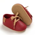 thumbnail image 7 of Xijirk Baby Shoes Lace Up Textured Grain Soft Flat Base Sole Casual Booties,6-12 Months, 7 of 7
