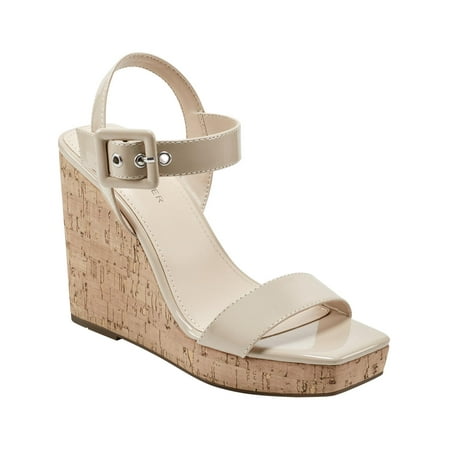 

Marc Fisher Womens Lukey Patent Open Toe Wedge Sandals
