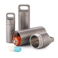 thumbnail image 2 of Small Travel Pill Case Titanium Waterproof Mini Pill Holder Pocket Pill Box Container for Outdoor, 2 of 8