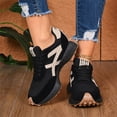 thumbnail image 7 of Domuza sneakers for women, Retro Running Style Casual Shoes, Lace-Up Non-Slip Comfortable Trainers for Daily Walking Black 10（EU-43）, 7 of 7