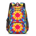 thumbnail image 2 of Red and Blue Tie Dye Pattern Backpack for School, Cute School Bag with Adjustable Shoulder Straps and Padded Back, 16.9"x12.6"x5.9", 2 of 5