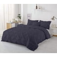 thumbnail image 4 of Kotton Culture 600TC 1Pc Pinch Pleated Duvet Cover Only 100% Egyptian Cotton (Dark Gray, Queen), 4 of 4