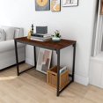 thumbnail image 2 of Console Table Bureau Bureau à Domicile Bureau d'Ordinateur pour Entrée Noir et Brun Rustique, 2 of 5