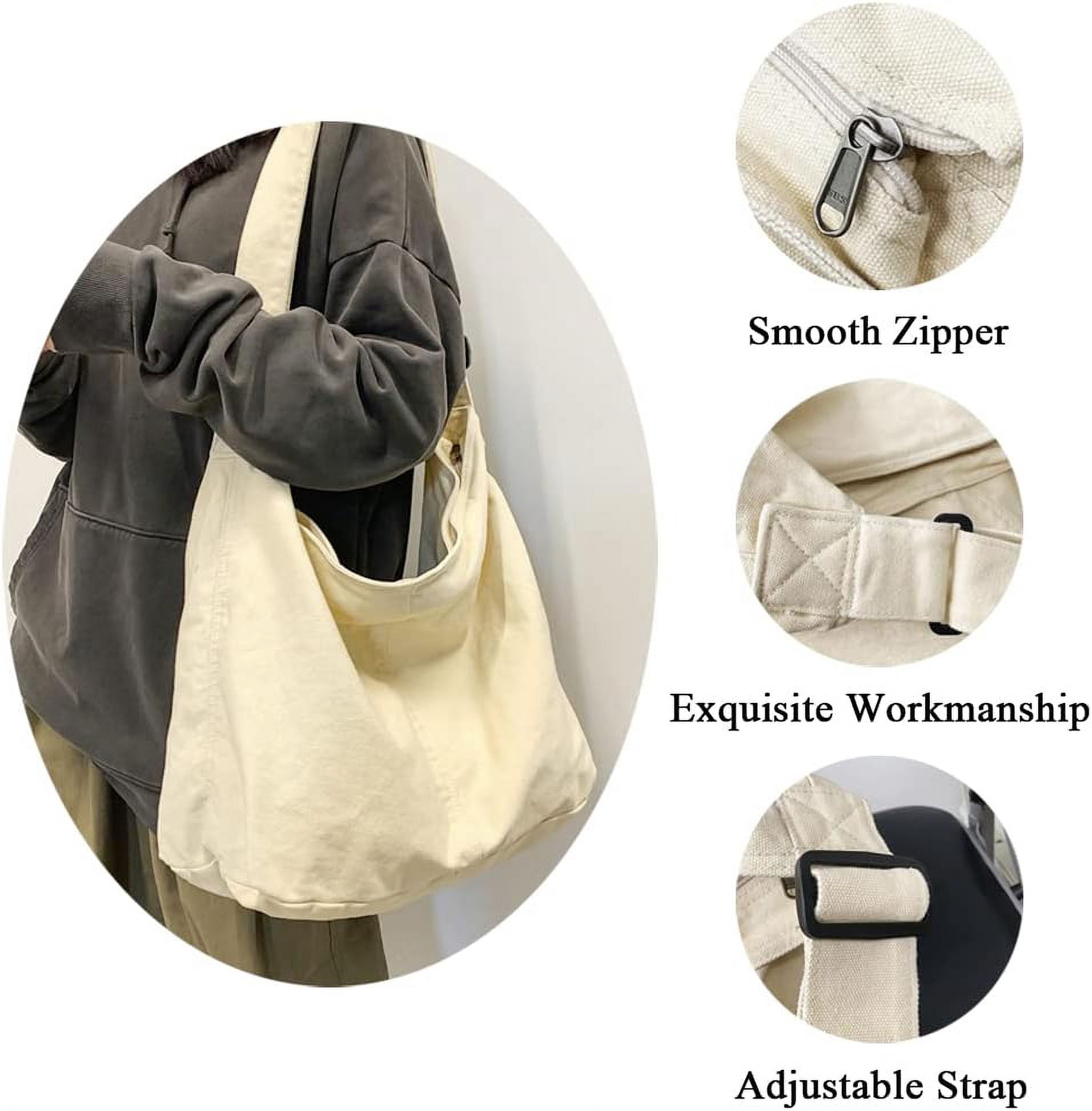 JennyShop Shoulder Handbag with Adjustable Strap, Fashion Canvas Bag Solid Color Crossbody Bag for Women Tote Bag