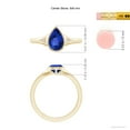 thumbnail image 5 of ANGARA Natural Bezel-Set Pear-Shaped 1.3 ct Tanzanite Ring with Diamonds in 14K Yellow Gold for Women (Size-9x6mm) | December Birthstone, Anniversary, Jewelry Gift for Women | Natural Tanzanite Ring, 5 of 10