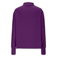 thumbnail image 5 of Women's Plus Size Sweatshirts Mock Neck Long Sleeve Pullover Casual Solid Color Tops Loose Fit Turtleneck Outfits, 5 of 6