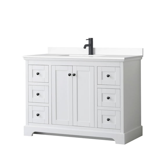 Wyndham Collection Wcv232348s-Vca-Mxx Avery 48" Free Standing Single Basin Vanity Set -