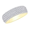 thumbnail image 2 of AFFY Round Cut White Natural Diamond Women's Fashion Band Ring In 10k Yellow Gold (1.00 cttw) Ring Size-10.5, 2 of 2
