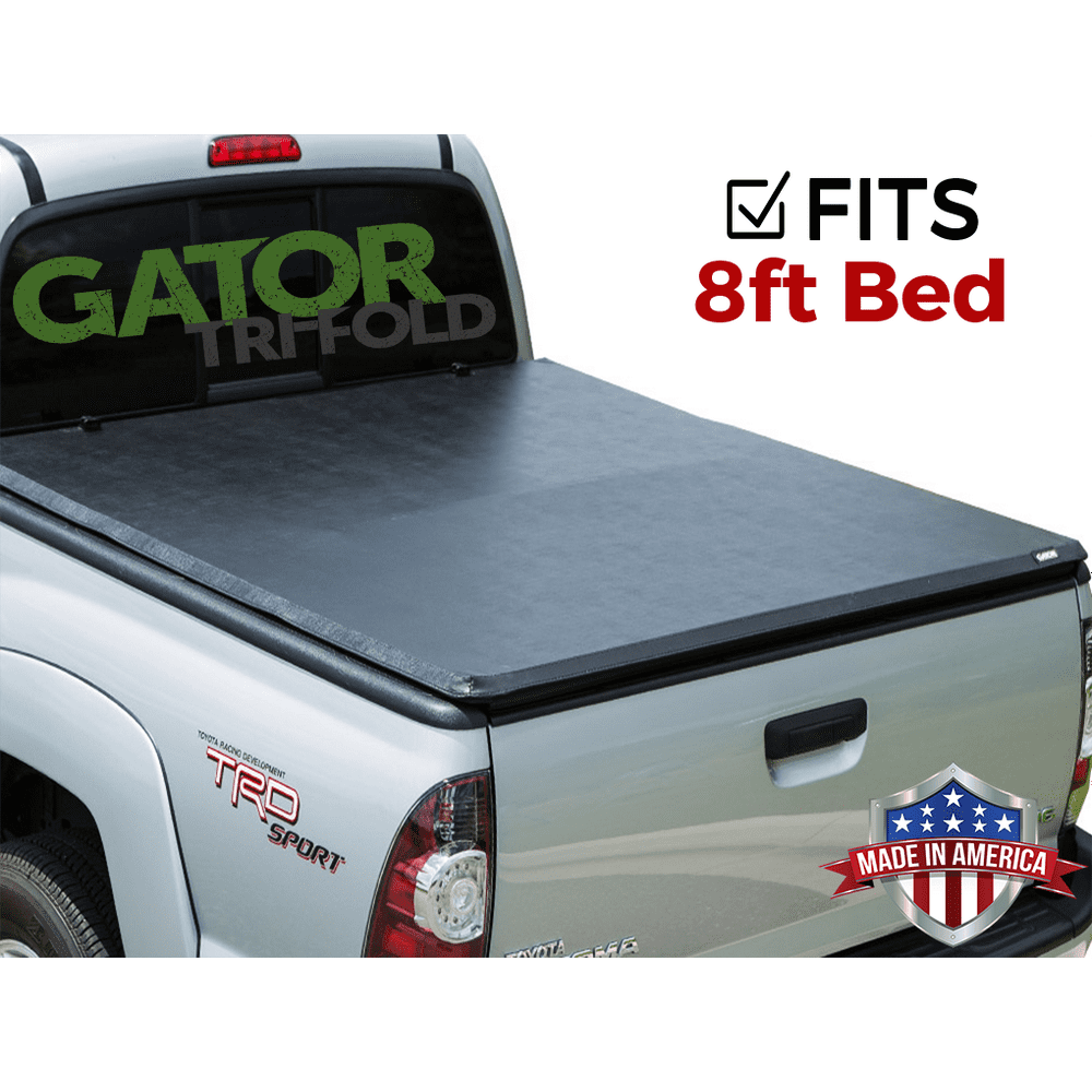 Gator ETX Tri-Fold (fits) 2014-2019 Toyota Tundra 8 FT Bed Only Tonneau Truck Bed Cover w/ TS Truck Bed Covers For 2019 Toyota Tundra