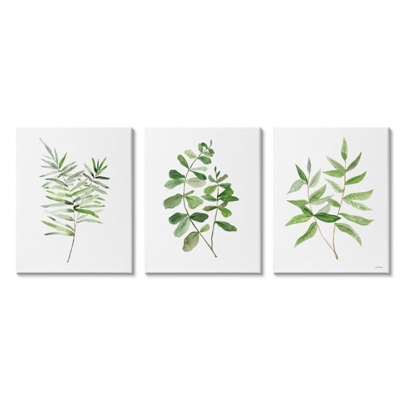 Stupell Kitchen Herb Bunches Botanicals Botanical & Floral Painting Gallery Wrapped Canvas Print Wall Art, Set of 3