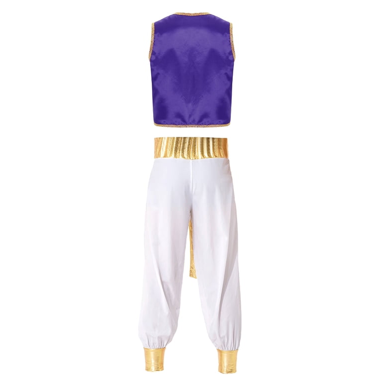 Volwassenen Heren Arabische Prins Aladdin Fancy Dress Kostuum Cosplay Party Outfit Sets Geschenken