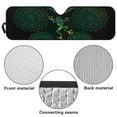 thumbnail image 6 of Uorisanigo Windshield Sun Shade for 1997-2017 Jeep Wrangler Rubicon Sahara TJ JK JKU 2/4 Doors -Blocks UV Rays SunVisor, Car Green Mandala Hippie Frog Sun Shade Keep Your Vehicle Cool, 6 of 7