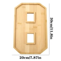 Luoshdecor 11.8"Wooden Number Charcuterie Fillable Board Box,Reusable Number Shaped Food Tray for DIY Craft Vegetable Candy Cake Party Decor Serving Plates (8)