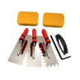 thumbnail image 2 of DYNWAVECA Notch Trowel Set Stainless Steel Practical, Professional Sturdy, Multipurpose, Hand Tools, for Tiling Installation Tile Tools, 2 of 10