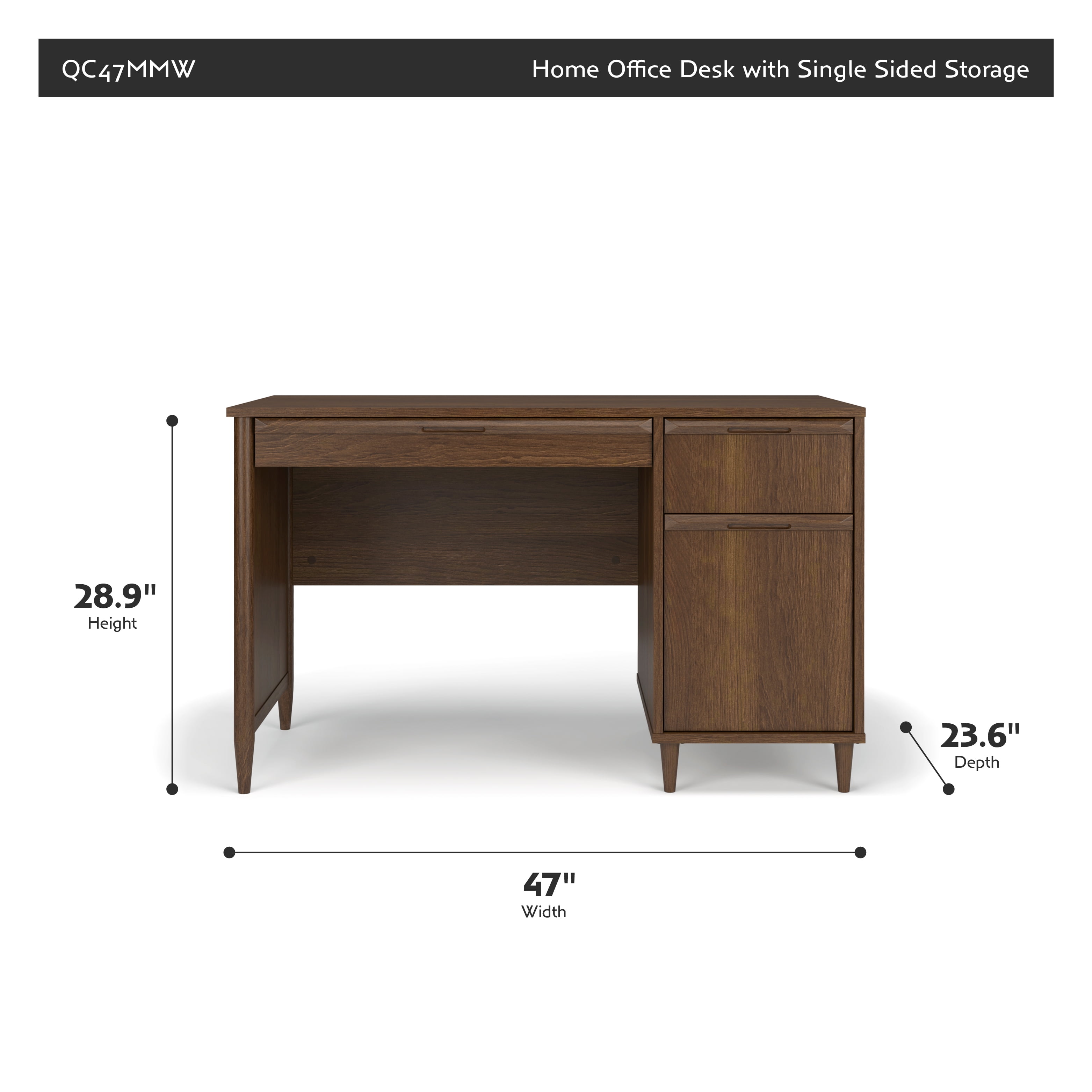 Leelin 47 on sale desk walnut